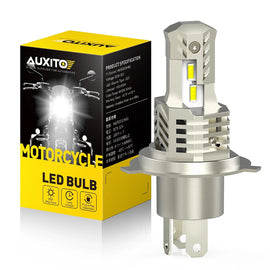 AUXITO H4 LED Motorcycle Headlight Globes Hi/Low Beam Bulbs Lamps 6500K 3600LM.