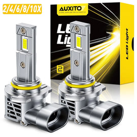 2-10x AUXITO 9006 HB4 LED Headlight Globes Kit Hi/Lo Replace Beam White 28000LM