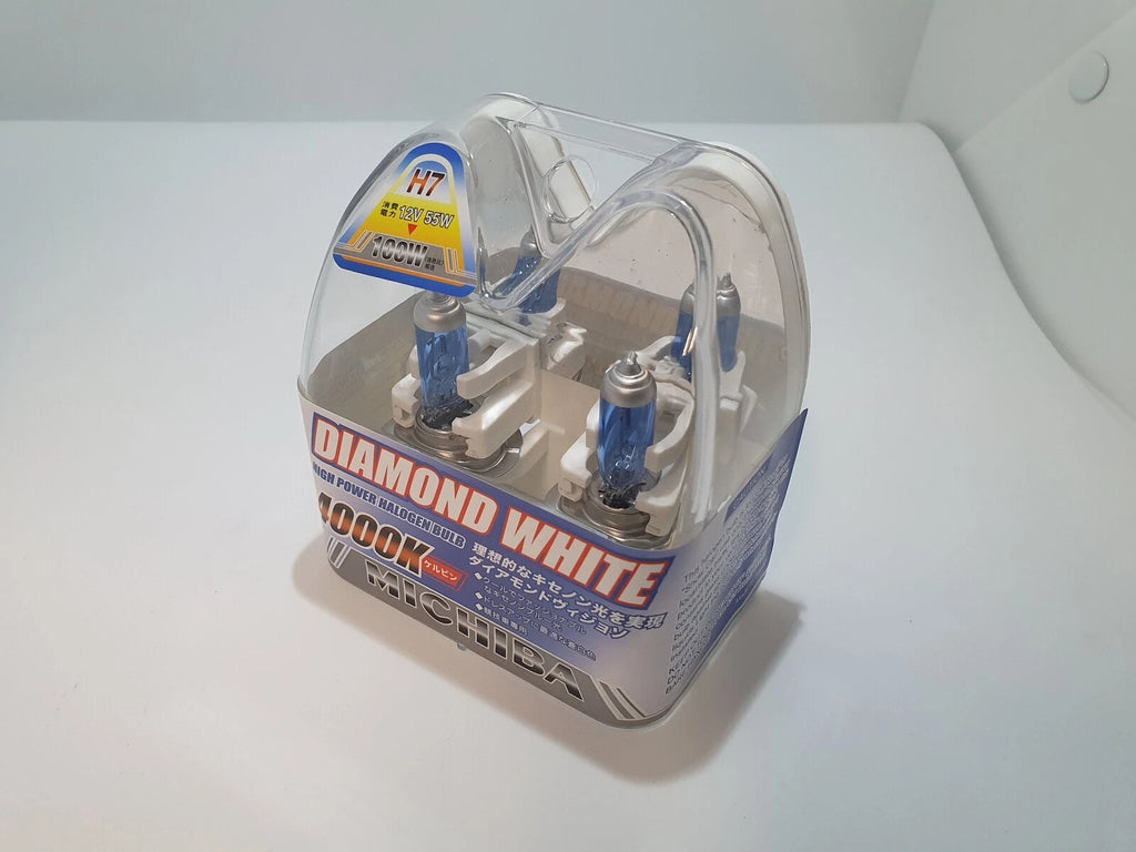 H7 Halogen Headlight Bulbs 12V 55W 4000K Diamond White PX26D (2pk)