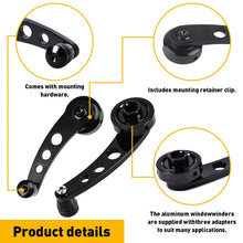 Load image into Gallery viewer, Pair Aluminum Manual Billet Car Window Crank Handle Winder Lever Kit Universal