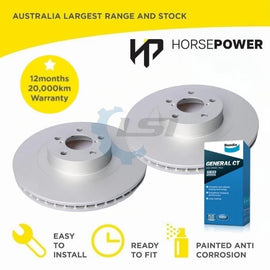 Front Bendix GCT Brake Pads and Rotors Set suits Subaru FORESTER 2.5i 2008-2018