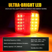 Load image into Gallery viewer, 8 X Magnetic USB Wireless LED Tail Lights Stop Reverse Indicator Ute Trailer A