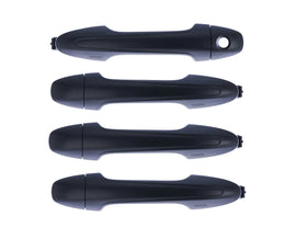 Set 4 FRONT REAR LH + RH Door Handle Outer Smart Key Black for Toyota RAV4 12-19