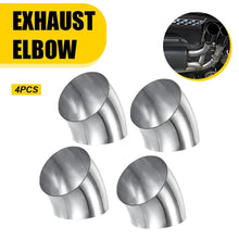 Load image into Gallery viewer, 4-40X Universal 3" 45 Degree Stainless Steel Bend Tube Exhaust Elbow Pipe 3 IN