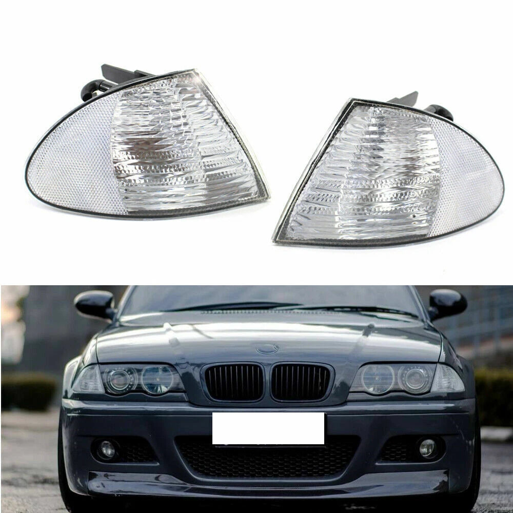 Pair Signal Clear Indicator Corner Side Light for BMW 3 Series E46 99-01 Sedan S