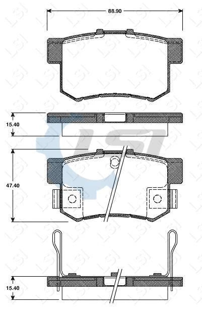 Rear Brake Pads and Rotors Set for Honda INTEGRA 2.0L TYPE R TYPE S 2001-2007