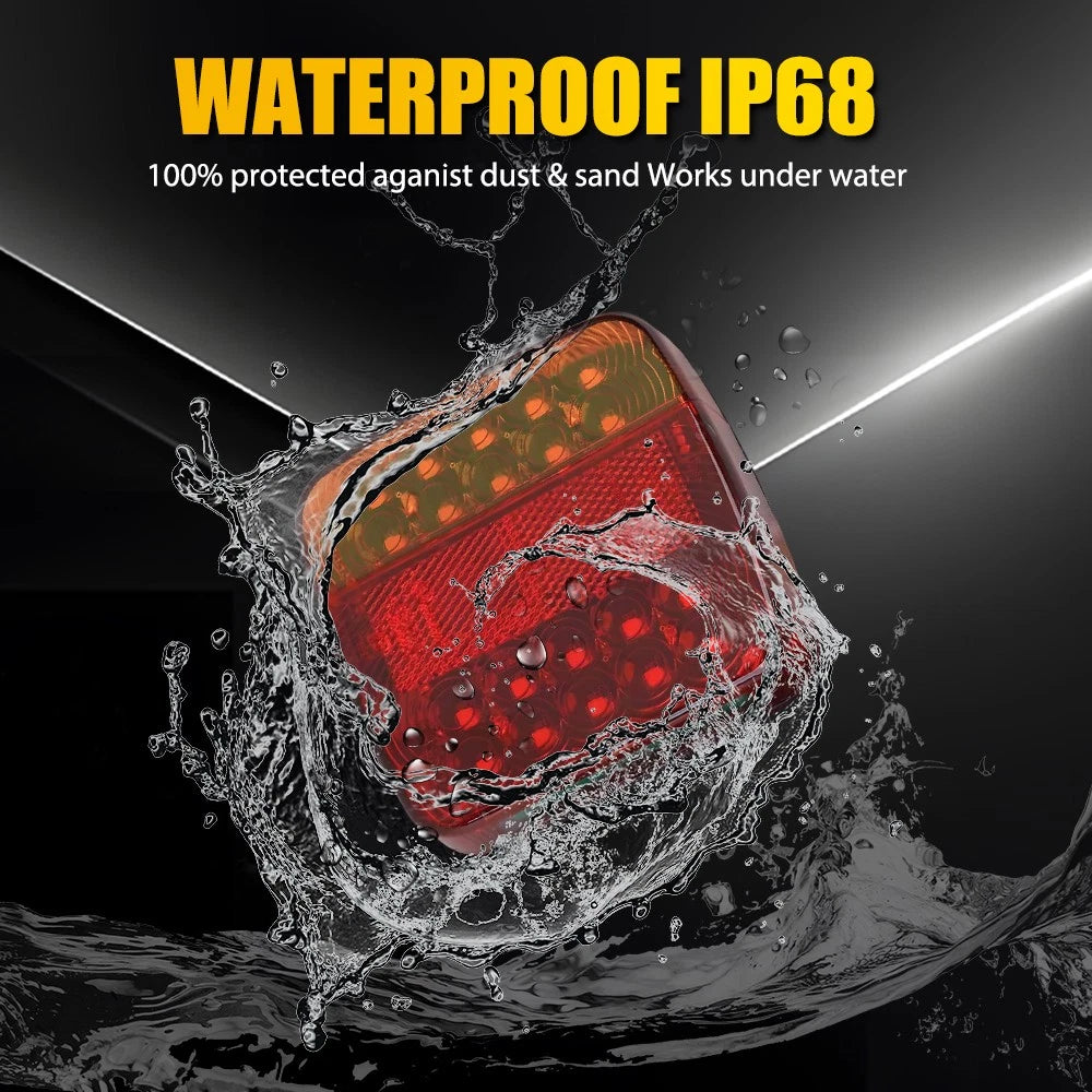 Wireless Magnetic Trailer Lights LED Tail Rear Truck Indicator Caravan Boat 12V