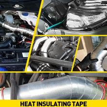 Load image into Gallery viewer, Silver Foil Heat Insulating Tape Hose Wrap Reflective Shield Adhesive 10M x 50mm