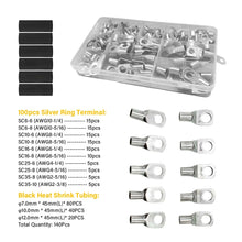 Load image into Gallery viewer, 240x Battery Copper Cable Lugs Crimp Ring Terminals Connectors Electrical Wire