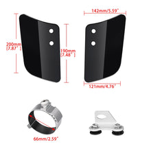 Load image into Gallery viewer, Universal black motorcycle front fork wind air deflector fits Honda Kawasaki Yamaha