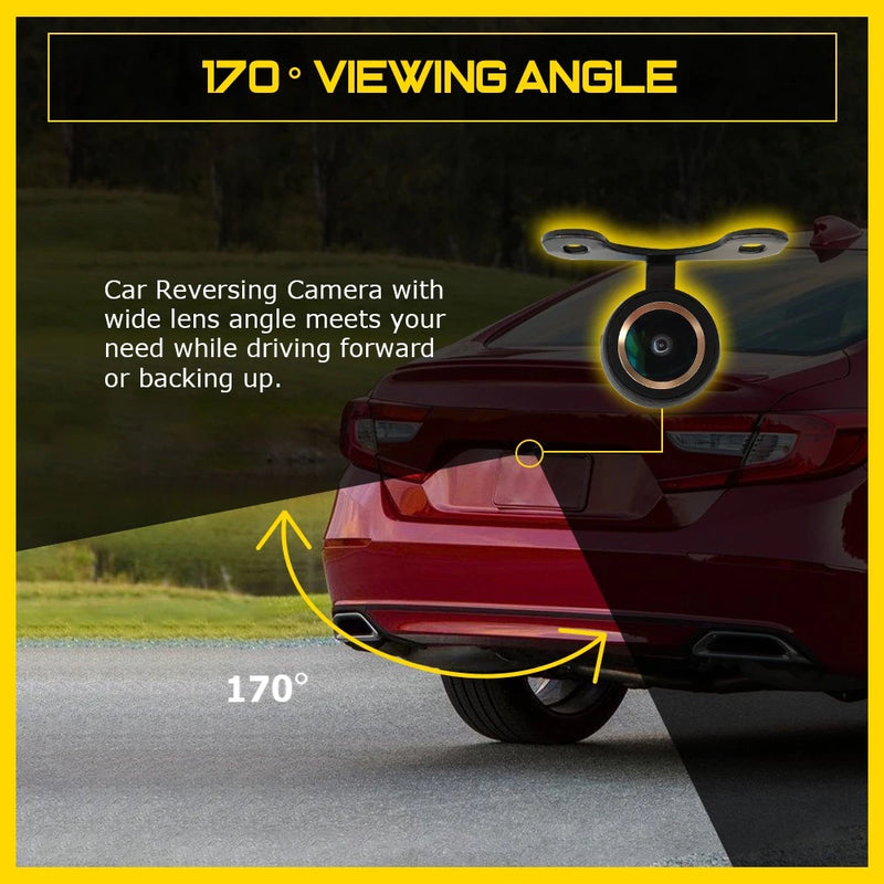170° AHD 720P Flush Mount Backup Camera, Universal 12V Rear/Side/Front