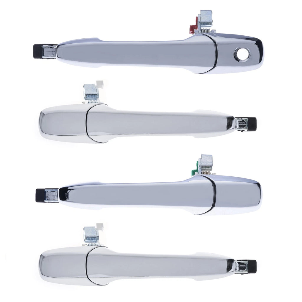 4pc FRONT & REAR Left + Right Outer Door Handle Chr for Ford Ranger & BT50 06-11