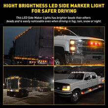 Load image into Gallery viewer, 12x Red Amber LED Side Marker Clearance Lights 12-24V IP68