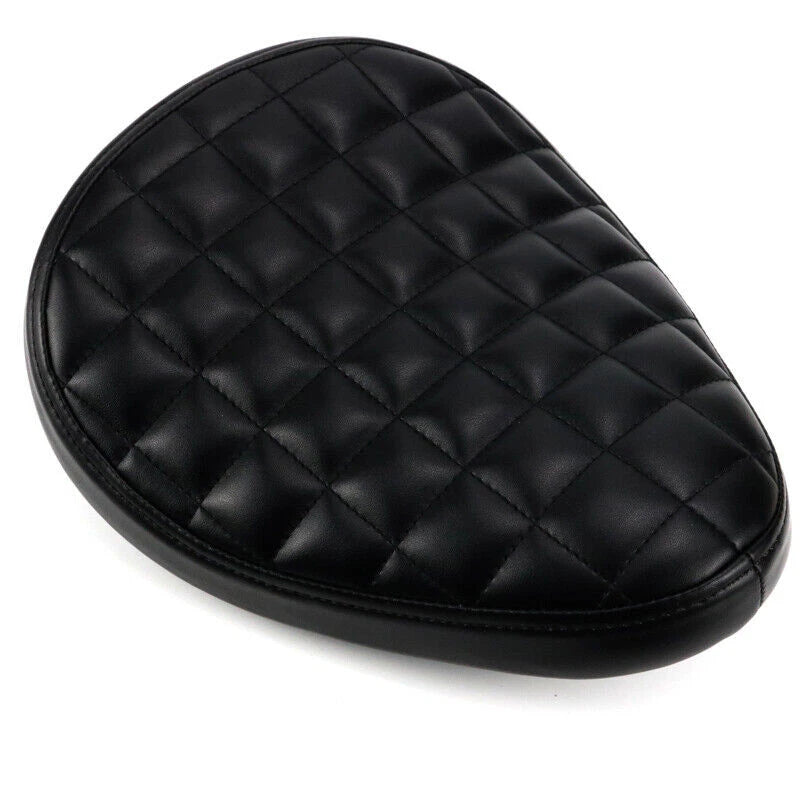 Black Solo Driver Seat Pad For Harley Sportster Chopper Bobber Custom for Honda