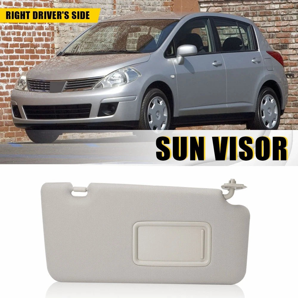 Front Right Driver Side Sun Visor for Nissan Tiida C11 Hatchback/Sedan 2006-13
