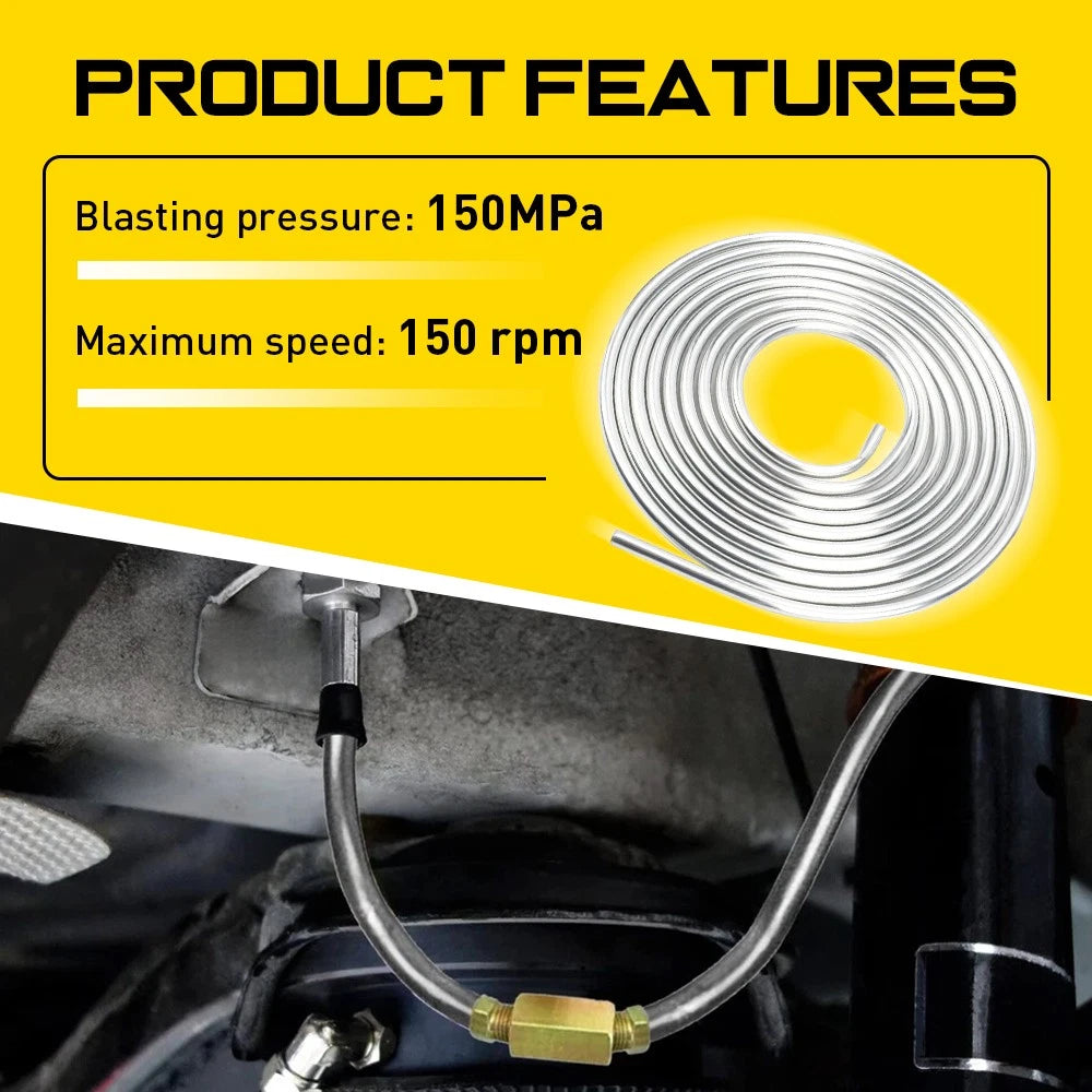 3/8" 20ft Steel Brake Pipe Bundy Tube Coil Fuel Transmission Line Zinc Coated AU