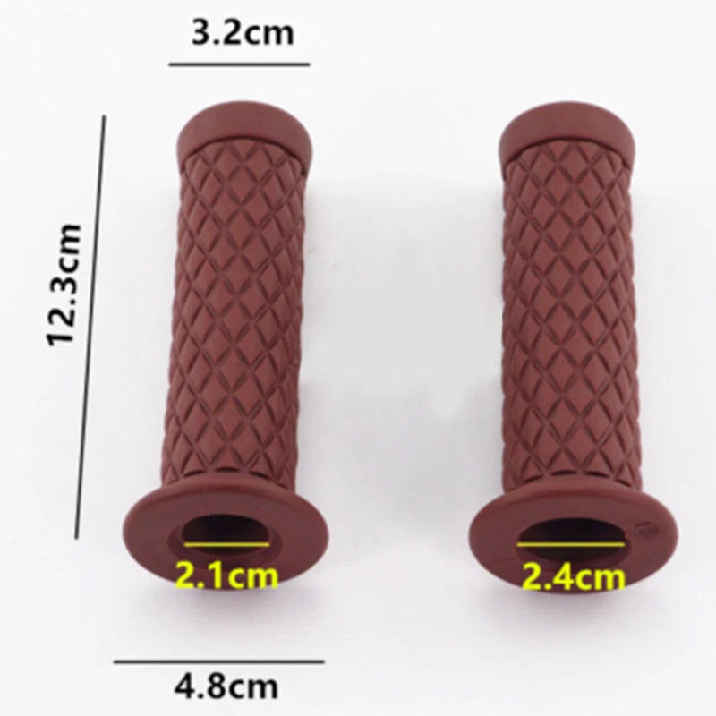 7/8" Retro Vintage Motorcycle Handlebar Hand Grip 22mm Universal Rubber ST