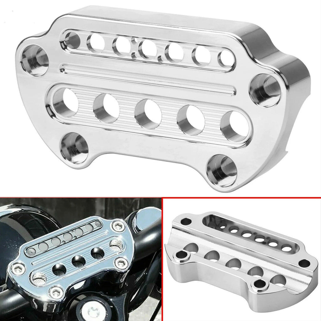 Chrome Front Indicator Handlebar Clamp Cover For Harley Sportster for Dyna 06+