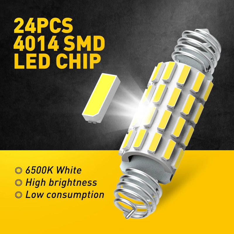 2x 4014 24SMD LED Festoon Bulbs 39mm 42mm White Interior Car Lights