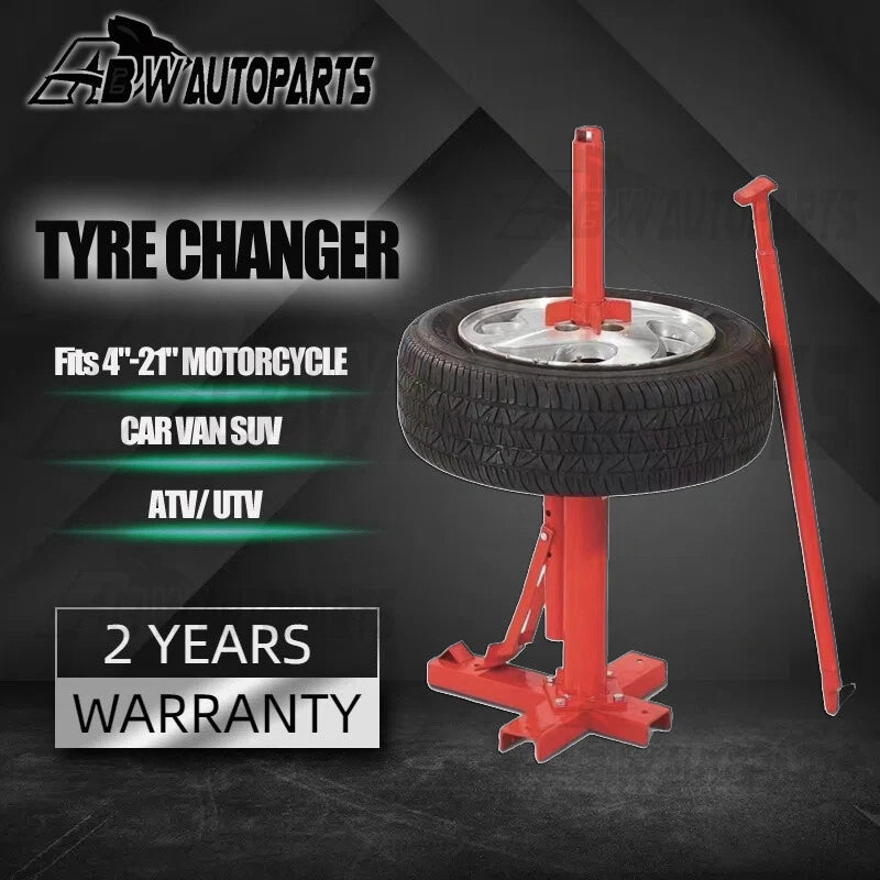 Tyre Changer Tire Changer Bead Breaker Car Van Motorcycle Manual Tool 4"-21" AU