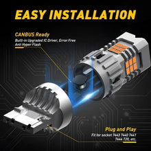 Load image into Gallery viewer, Pair AUXITO T20 7443 7440 LED Amber Turn Signal Light BULBS GLOBES Waterproof