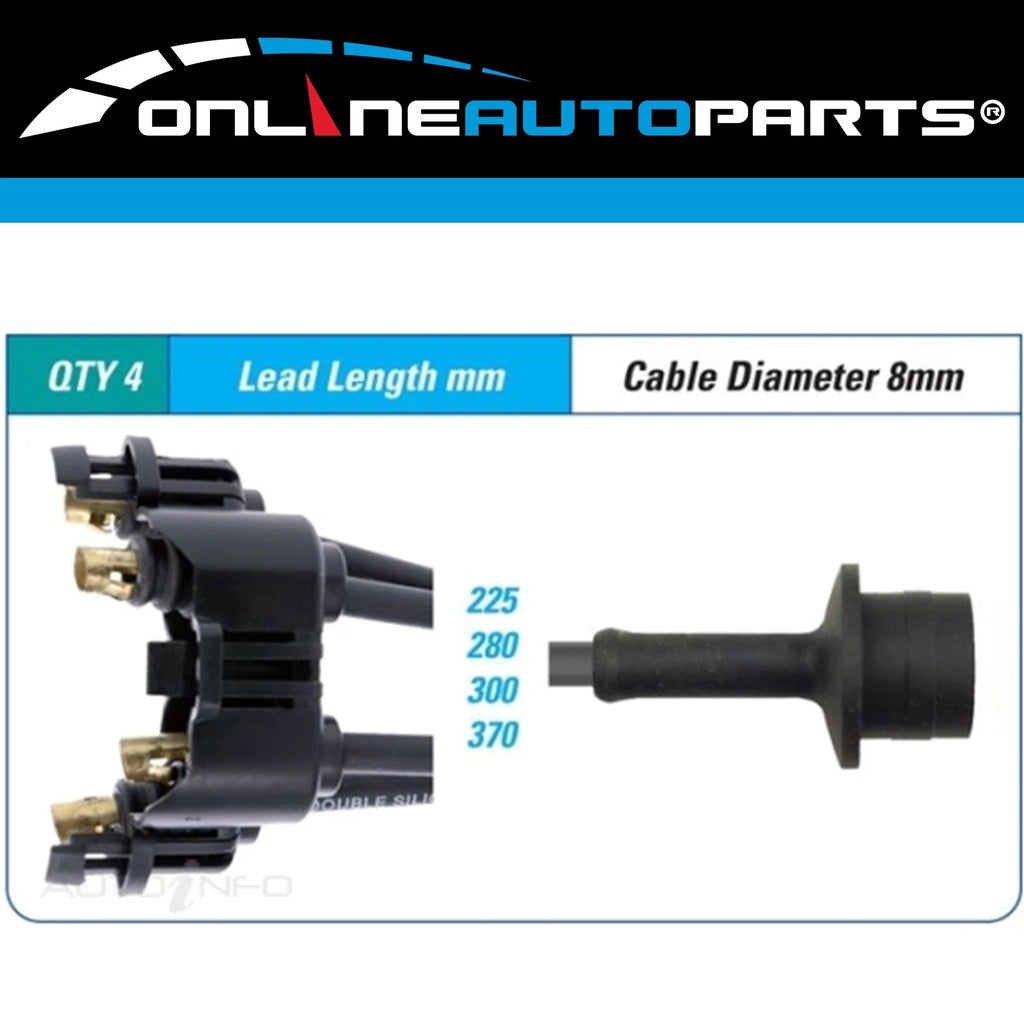 Ignition Spark Plug Lead Set for Toyota Spacia YR22 4cyl 2.2L 4Y 1993~1996