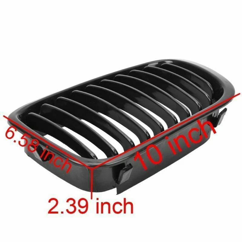 Gloss Black Front Bumper Kidney Grille for BMW 3 Series E46 4 Door 1998-2001 ST