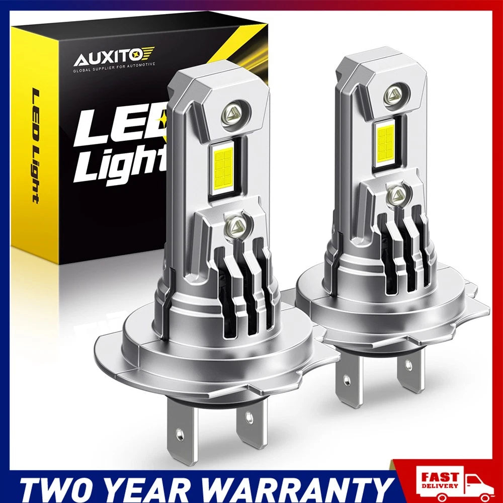 AUXITO 2x H7 LED Headlight Globe 24000LM 400% Bright H/Low Beam Plug and Play A