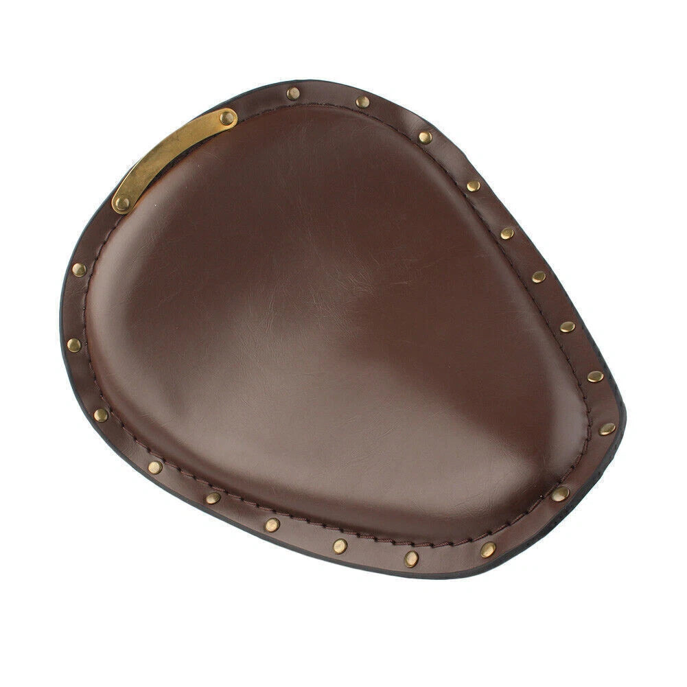 Brown Soft PU Motorcycle Spring Solo Seat For Harley Sportster Iron XL 883 1200