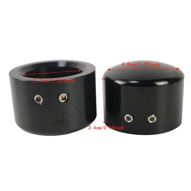 2pcs Black Front Axle Nut Cover Cap Kit for Harley Sportster Softail Touring ST