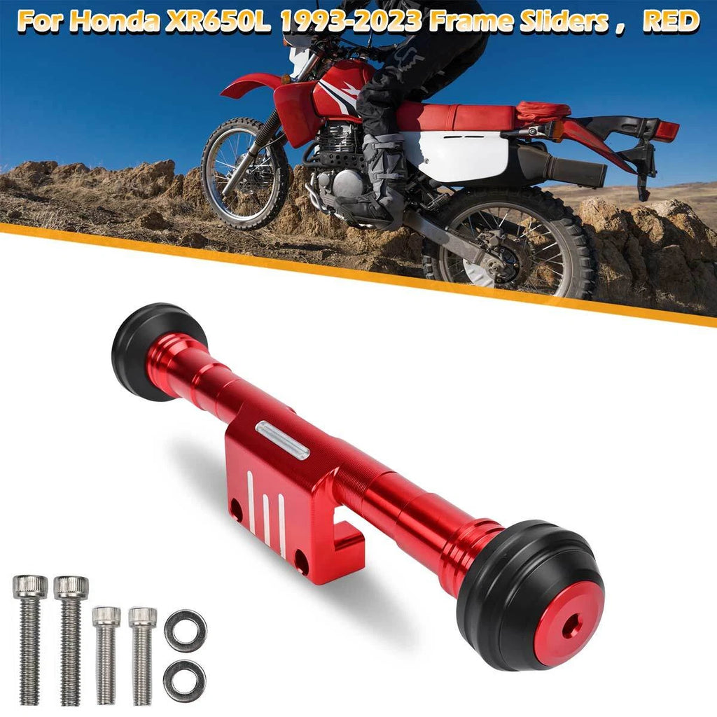 Red CNC Aluminum Frame Slider Guard Crash Protector for Honda XR650L 1993-2023 S