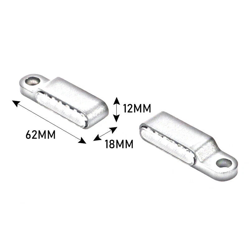 2x 6 LED Motorcycle Dirt Bike Mini Turn Signal Indicators Light Universal Chrome