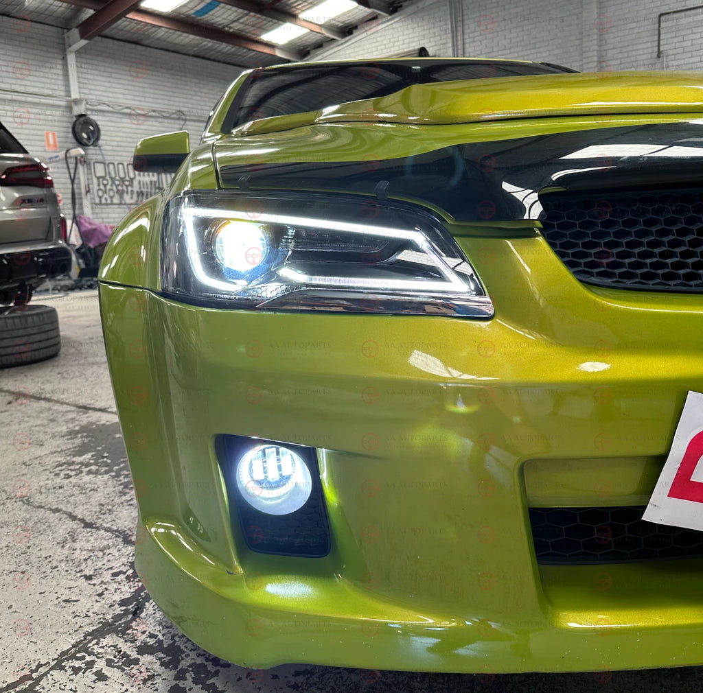 DRL LED Bumper Cover + LED Angel Eye Halo Fog Light Holden Commodore VE Series 1