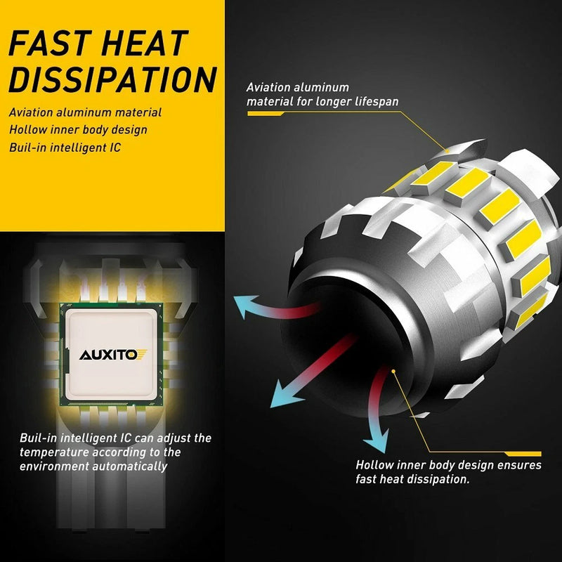 AUXITO T15 912 921 CANBUS LED Reverse Light Bulbs 6500K White 4-Pack