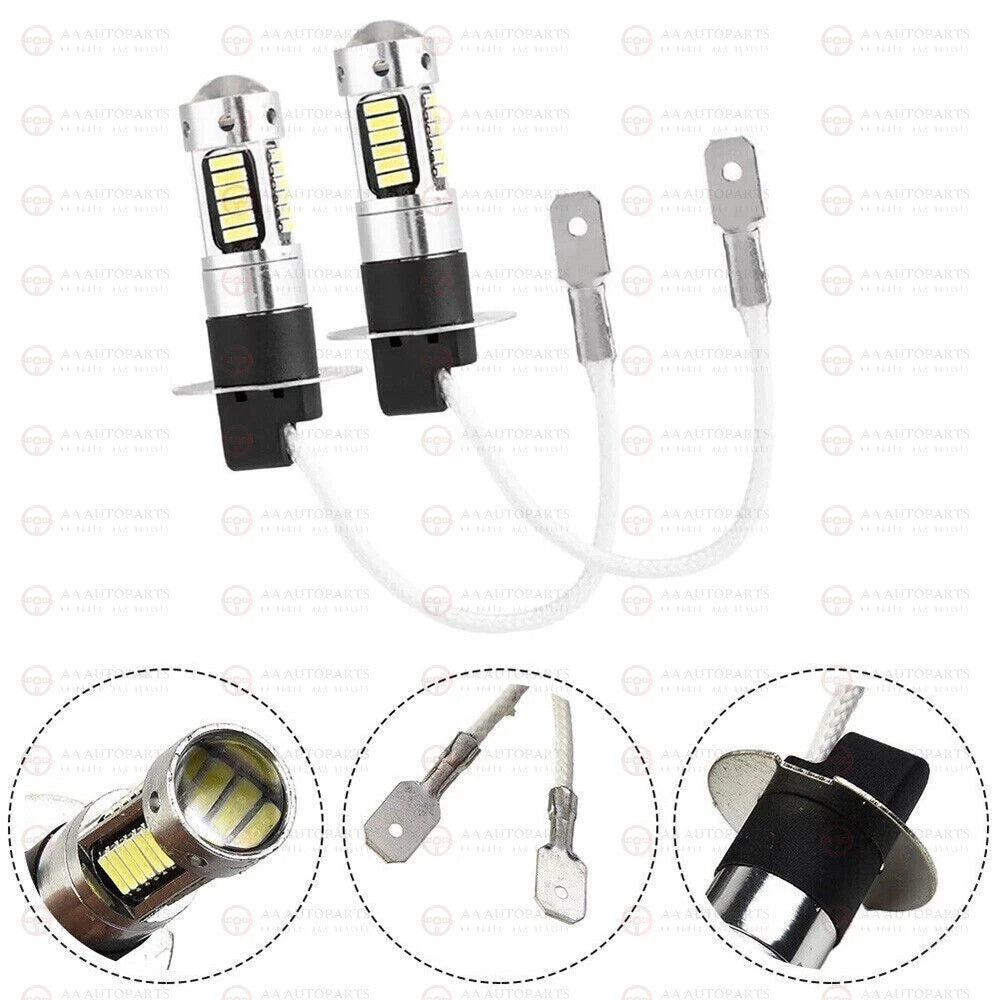 H3 LED projector fog light bulbs for Holden Commodore VT VX VY VZ, 6000K white