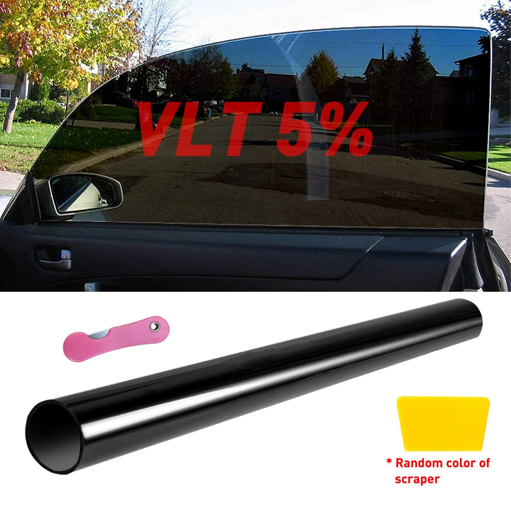 300CM Window Roll Uncut Tint Film VLT 5% 10ft Car Home Office Van Bus Boat