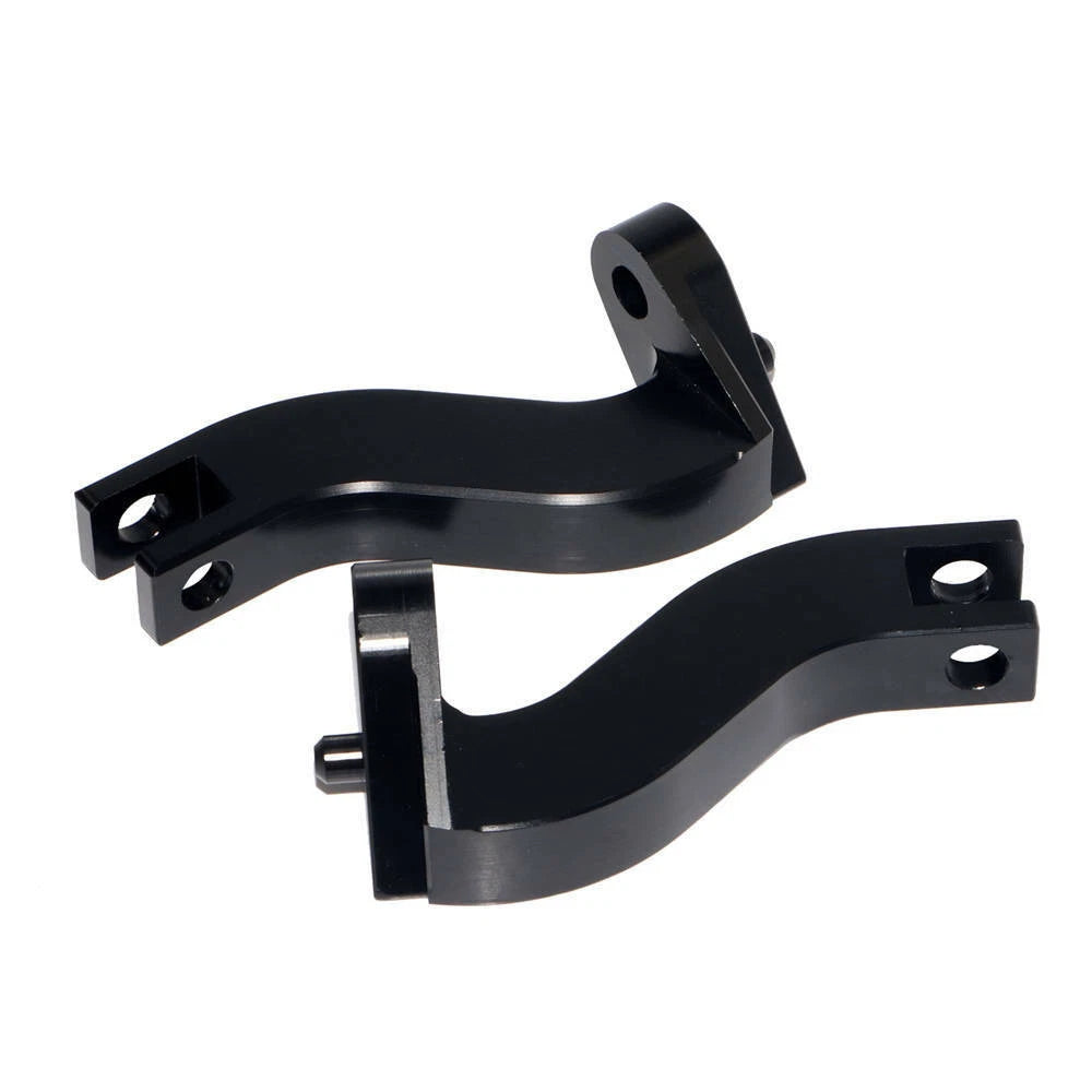 Pair Passenger Foot Peg Mounts Brackets Black For Harley Touring FLHT 93-2023 ST