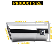 Load image into Gallery viewer, 2x Stainless Steel Exhaust Trim Tip Muffler Chrome Tail Universal Car Stright