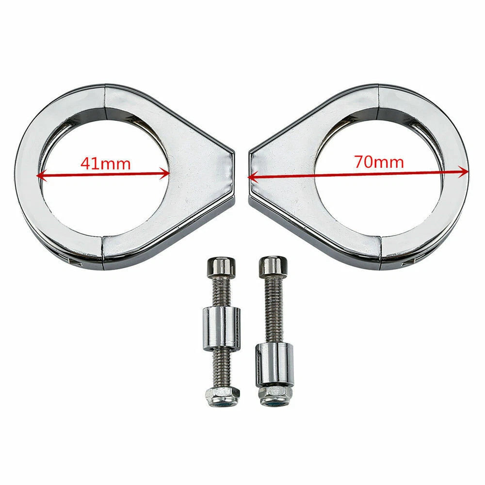 41mm Turn Signal Indicator Fork Clamp Mount Bracket Fork Tube For Harley Chrome