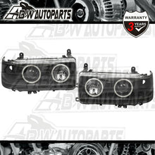 Load image into Gallery viewer, BLACK Angel Eye Projector HeadLights LED For Toyota Landcruiser 80 Series 90-98