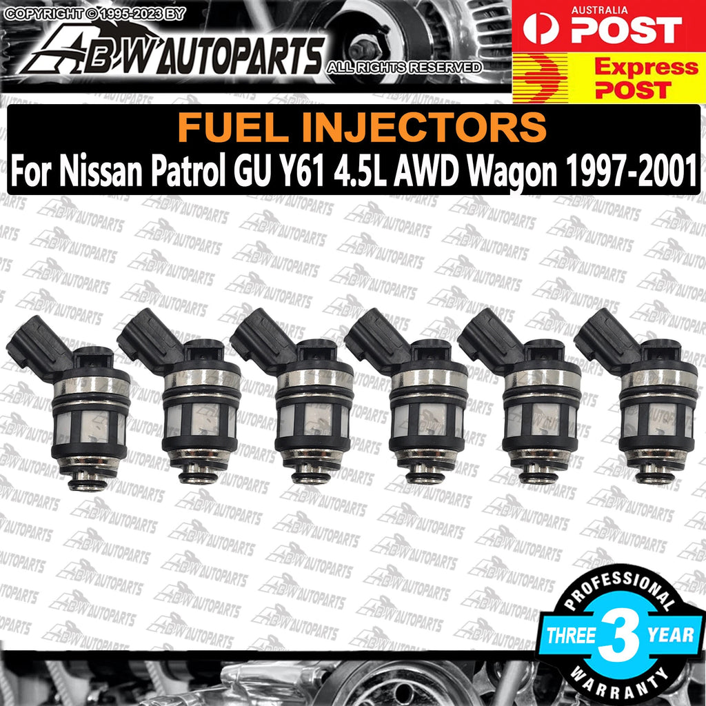 Fuel Injectors fits Nissan Patrol GU Y61 4.5L AWD Wagon 1997-2001 16600-38Y10 x6