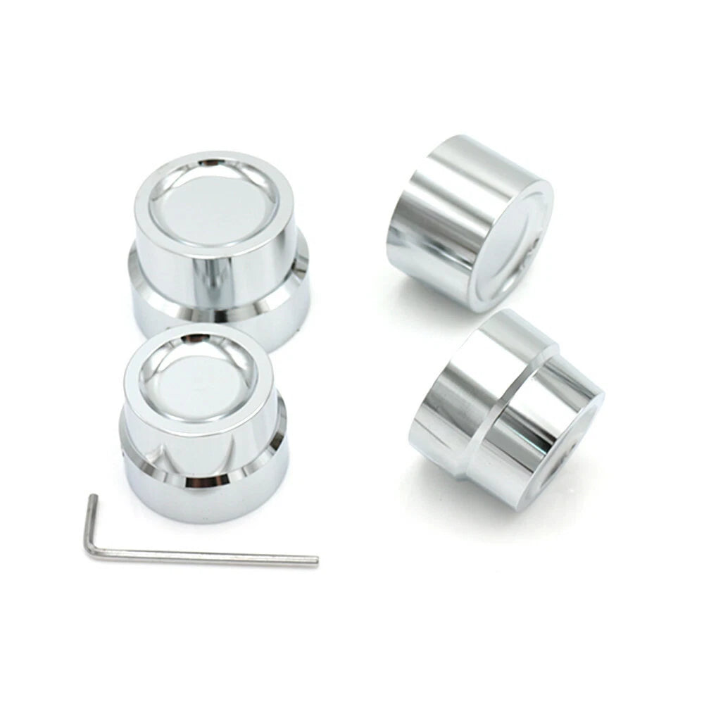 Front rear chrome axle nut cover cap motorcycle accessory for Harley Softail Dyna V Rod