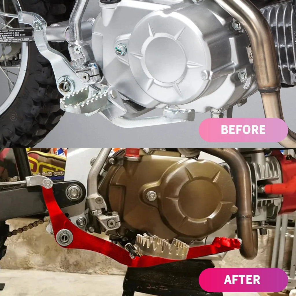 Red Steel Extended Rear Brake Pedal Lever Arm Brakes for Honda CRF110 2013-2023