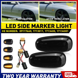 1 Pair LED Dynamic Side Marker Indicator Turn Signal Lights 1713400 For Holden