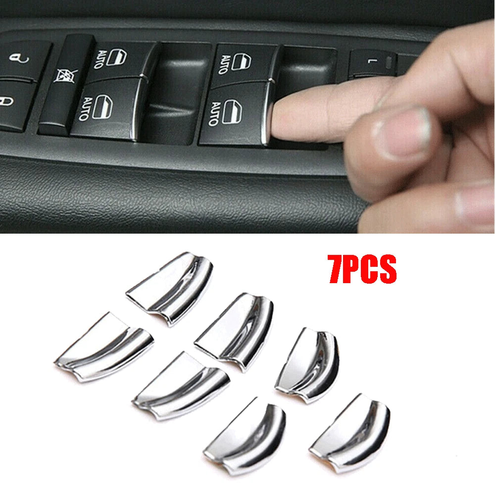 Window Master Switch Button Cover Sticker Trim For Jeep Grand Cherokee 2011-2021