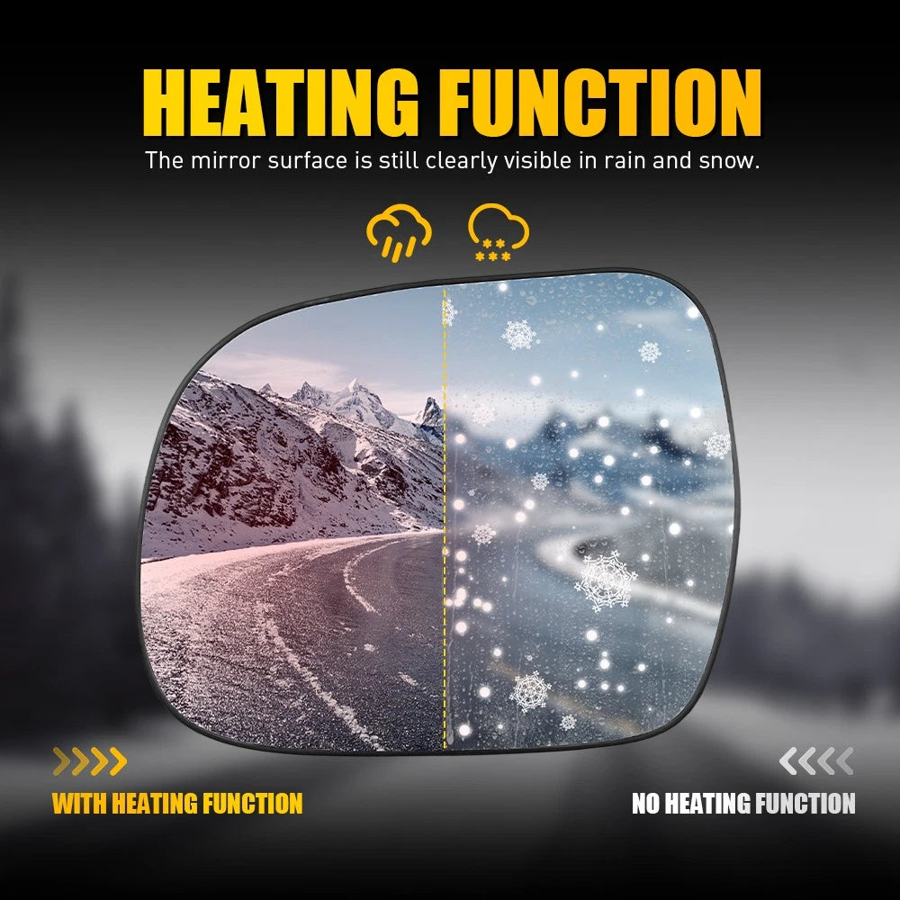 Left Passenger Side Wing Mirror Glass for 2005-15 Toyota Hilux GGN15 GGN25 KUN16