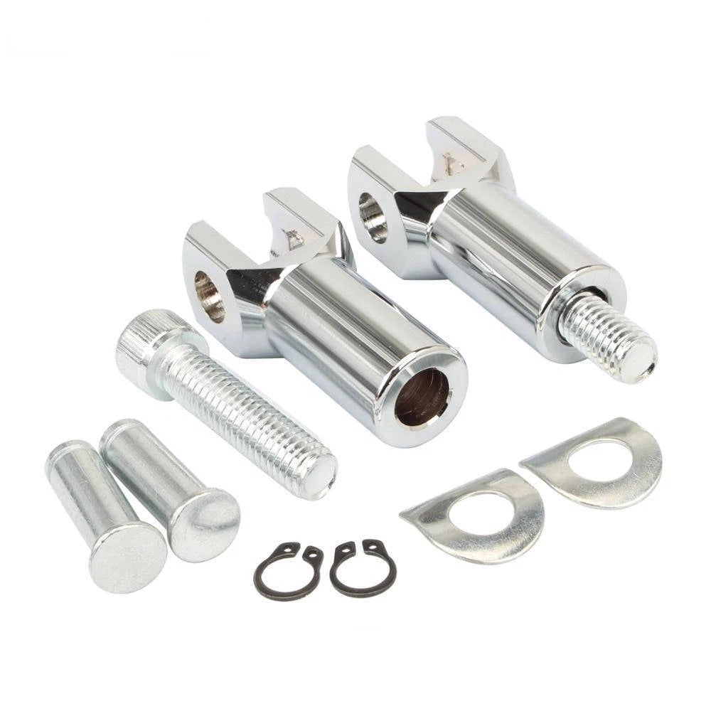 Chrome Rear Passenger Footpeg Supports Mounts Clevis For Harley Softail 00-06 ST
