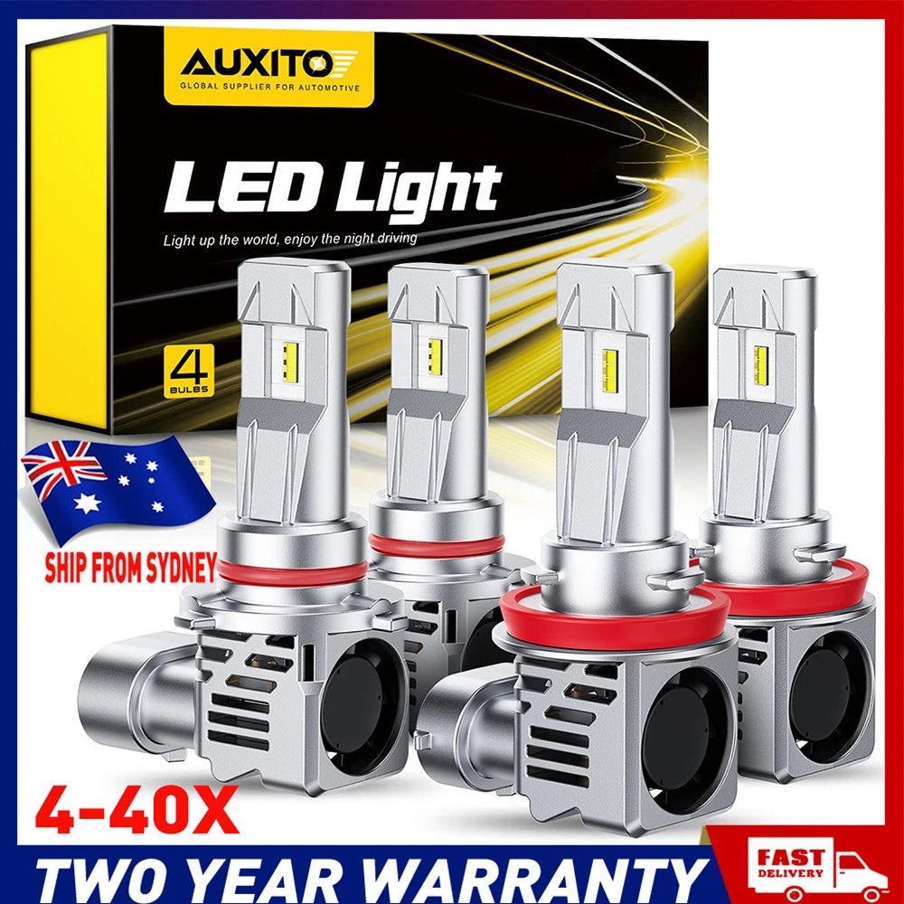 9005 HB3 H8 H9 H11 60W 15000LM 6500K white CANbus LED headlight bulbs 4-pack