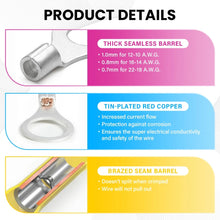 Load image into Gallery viewer, 1080X Heat Shrink Butt Wire Connectors Waterproof Crimp Ring Splice Terminal