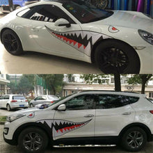 Load image into Gallery viewer, Car 59'' Full Size Red Grey Shark Mouth Tooth Teeth Reflective Sticker Vinyl ST